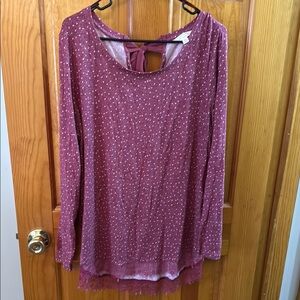 #52 - LC Lauren Conrad Pink Tie Back Sweater